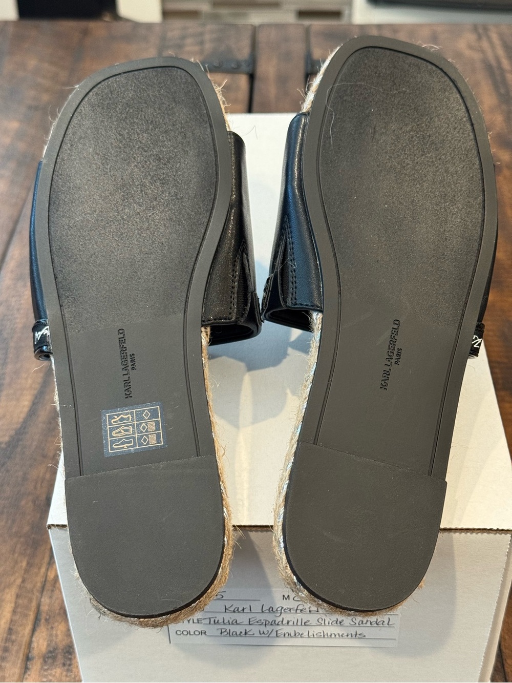 Karl Lagerfeld Paris Tulia Embelished Espadrille Slide Sandal (NWOT) - Picture 4 of 10